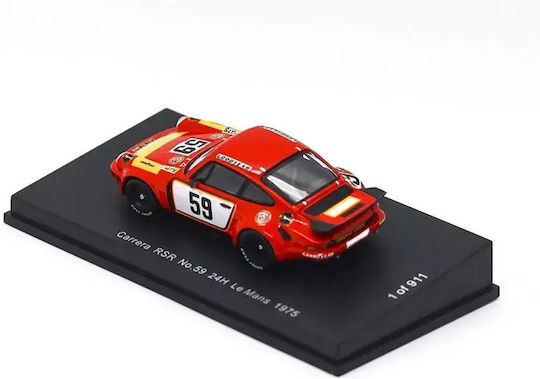 Model Mașină Porsche 911 Carrera RSR Nr 59 24 Orele De Le Mans 1975 T Schenken H Ganley Scara 1:64 Spark