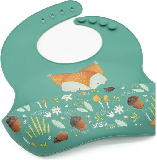 Sassi Junior Αδιάβροχη Σαλιάρα Σιλικόνης με Τσέπη για 6 m+