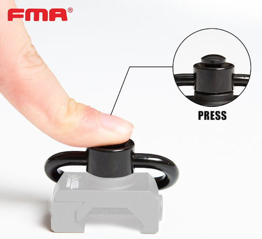 Αορτιριουχος Soft Fma Qd Sling Swivel Black
