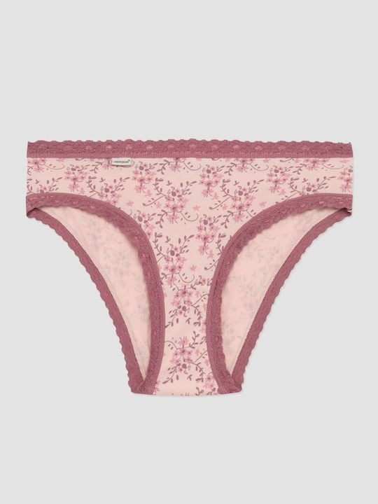 Cotton Women's Briefs 3Pack With Lace Pink Combo