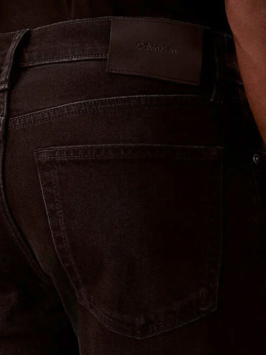 Men's Jeans Pants with Slim Straight Fit Black