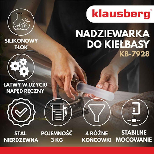 Handheld Sausage Stuffer 3kg Klausberg Kb-7928