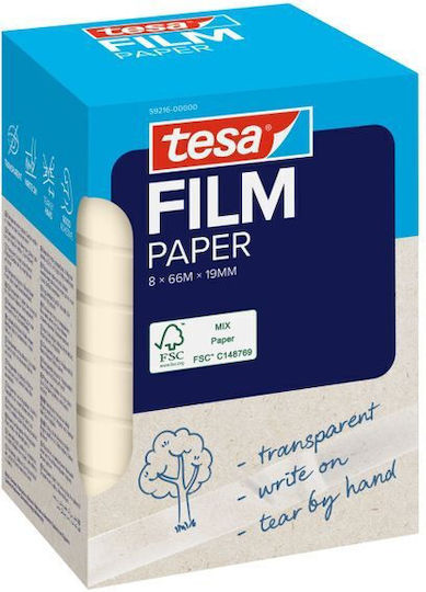 Tesafilm Paper 8x 66m X 19mm Transparent Writing Set 8 Pieces
