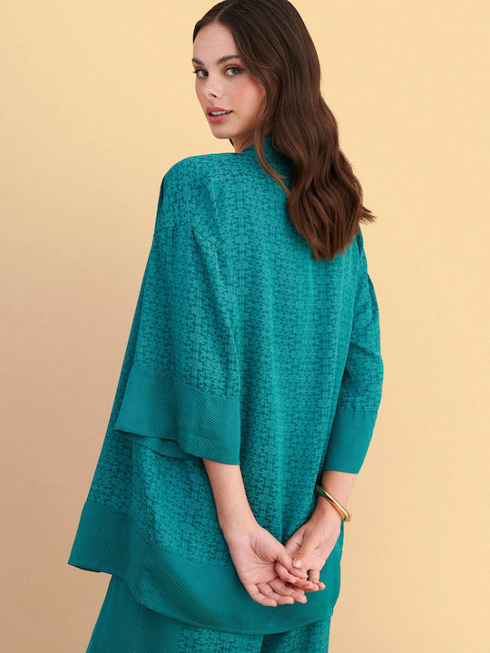 Attrattivo Damen Kimono Blau