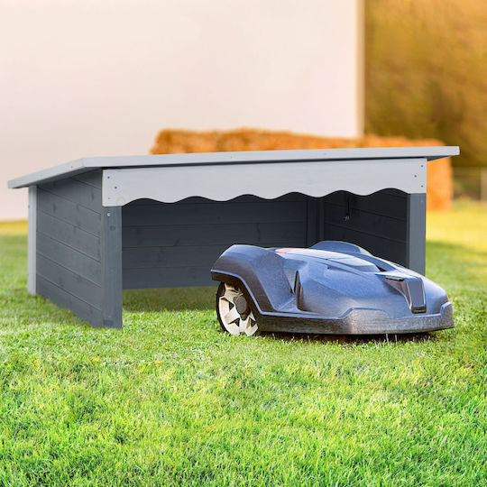 Relaxdays Adăpost Din Lemn Pentru Robot Tuns Iarbă