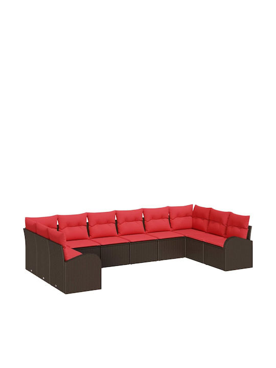 Ecksofa Outdoor Rattan mit Kissen