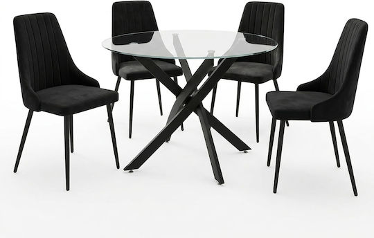 Pakketo Esszimmermöbel-Set Azori-antoro Mit 4 Stücken 100x100cm