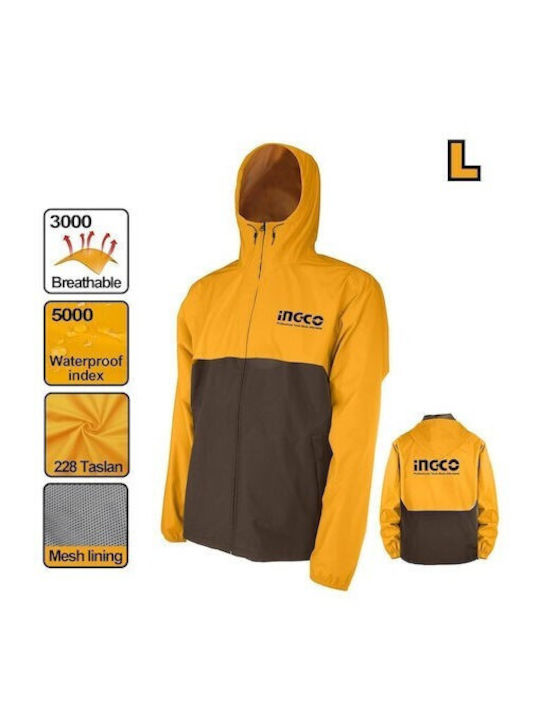 Adiavroxo (Work Aprons & Sleeves) Work Jacket with Hood Yellow