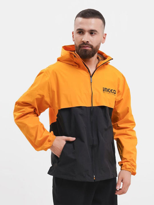 Adiavroxo (Work Aprons & Sleeves) Work Jacket with Hood Yellow