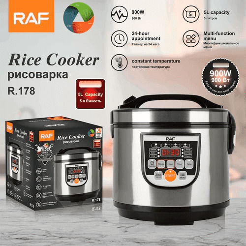 Raf Rice Cooker 900W With Capacity 5lt