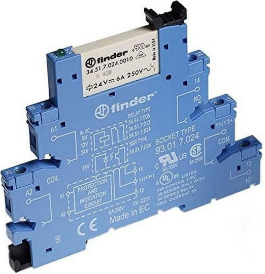 Finder Phase Relays 6A Single Pole With Voltage 24V