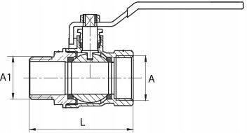 Ballenventil 3/4 Wz Griff Throttle Pn30 Spanisch