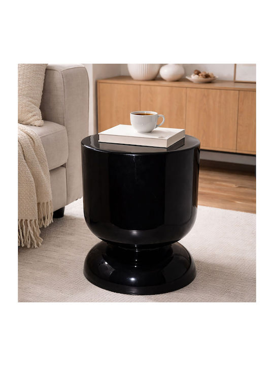 Round Side Table Black W36xL36xH46cm