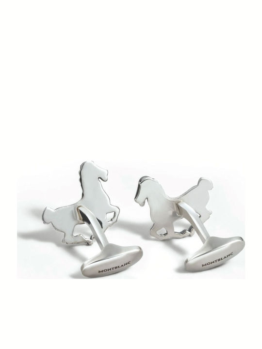 MontBlanc The Legend Of Zodiacs The Horse Μανικετόκουμπα από Ατσάλι σε Ασημί Χρώμα