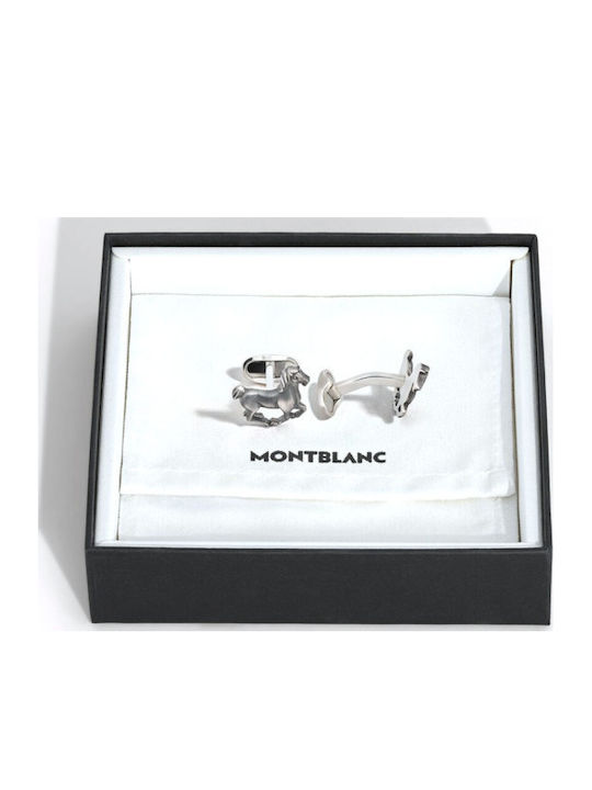 MontBlanc The Legend Of Zodiacs The Horse Cufflinks Made of Steel in Silver Colour