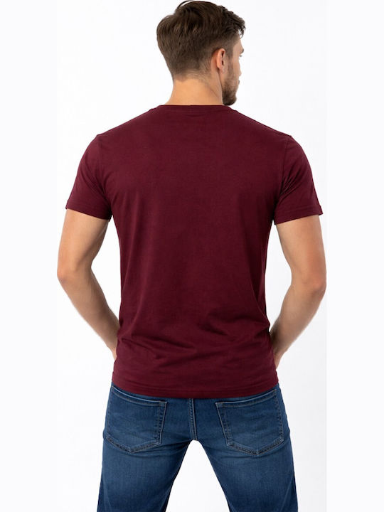 Cotton Point Ανδρικό Διαφημιστικό T-shirt Κοντομάνικο Μπορντό