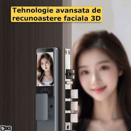 Încuietoare Electronică Gri cu Conectivitate Wi-Fi
