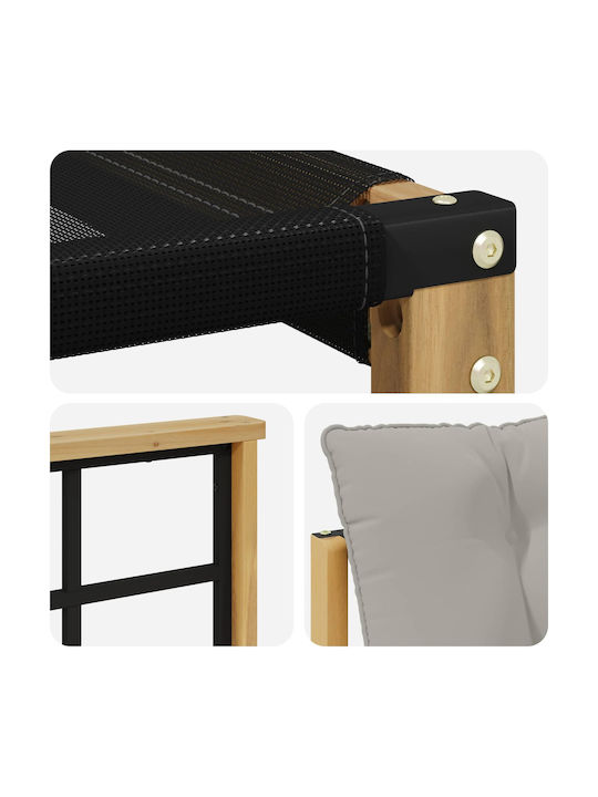 Ecksofa Outdoor Hölzernes mit Kissen 327x168.5x73cm
