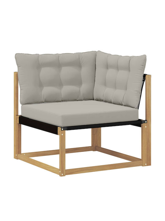 Wooden Outdoor Corner Sofa With Cushions 406x247.5x73cm