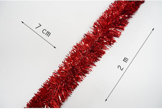 Alista Home Christmas Illuminated Plastic Red Garland 7x200cm