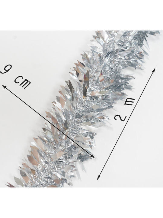 Alista Home Christmas Plastic Silver Garland 6.5x200cm