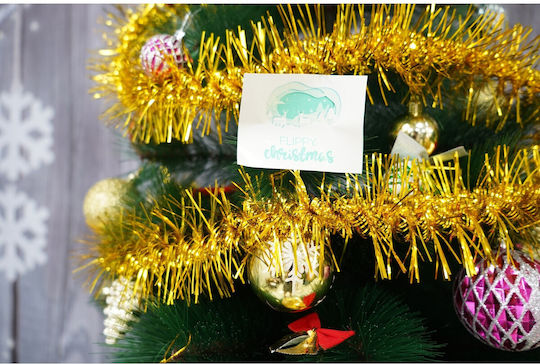 Alista Home Christmas Plastic Gold Garland 8x200cm