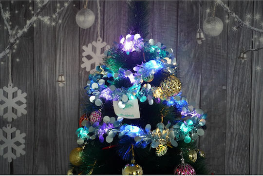 Alista Home Christmas Illuminated Plastic Blue Garland 5x200cm