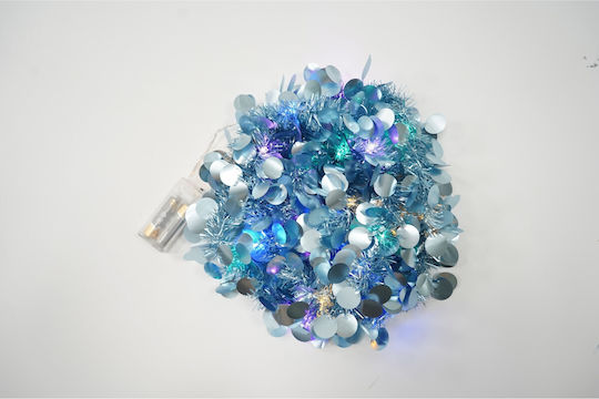 Alista Home Christmas Illuminated Plastic Blue Garland 5x200cm
