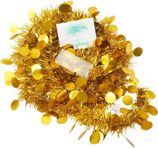 Alista Home Christmas Illuminated Plastic Gold Garland 5x200cm