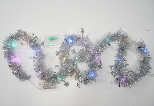 Alista Home Christmas Illuminated Plastic Silver Garland 5x200cm