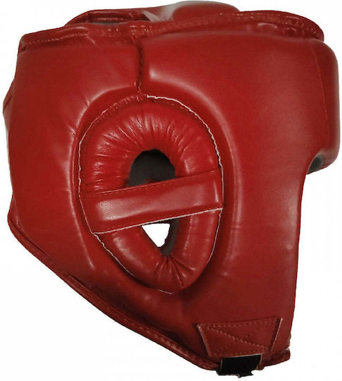 Olympus Sport Boxing Helmet Adult Open Face Synthetic Leather Red