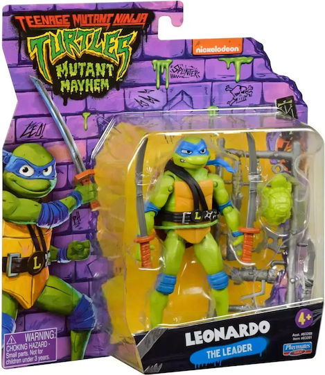 Action Figure Mutant Mayhem Leonardo Basic Teenage Mutant Ninja Turtles 14cm