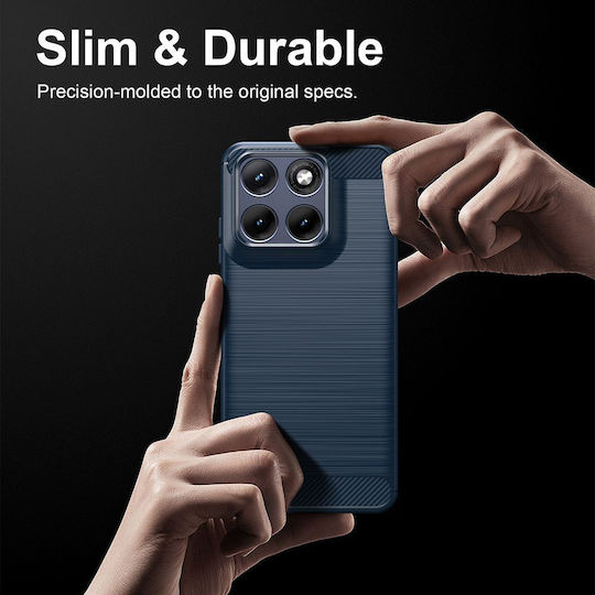 Techsuit Carbon Silicone Plastic Blue Bumper Motorola Edge 70