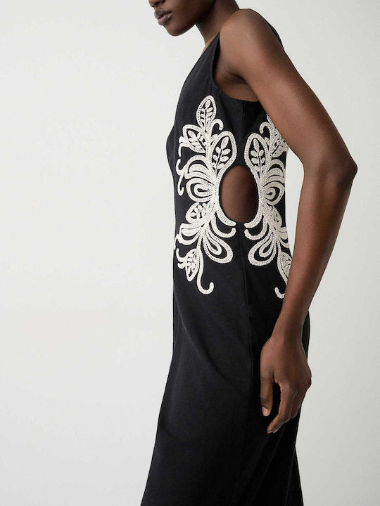 Women's Sleeveless Black One-piece Jumpsuit