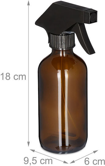 Set 2 Sticle de Pulverizare din Sticlă Maro 230ml