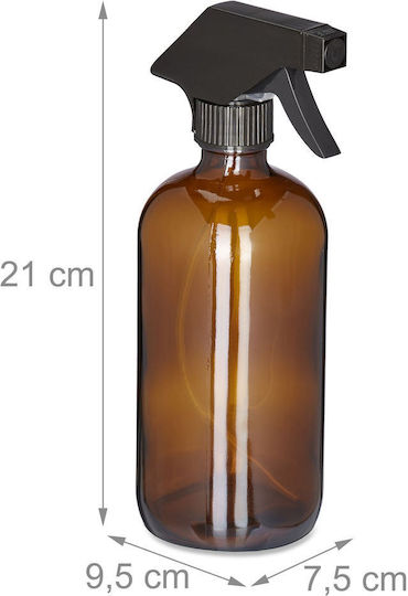 Set 6 Sticle de Pulverizare din Sticlă Maro 500ml