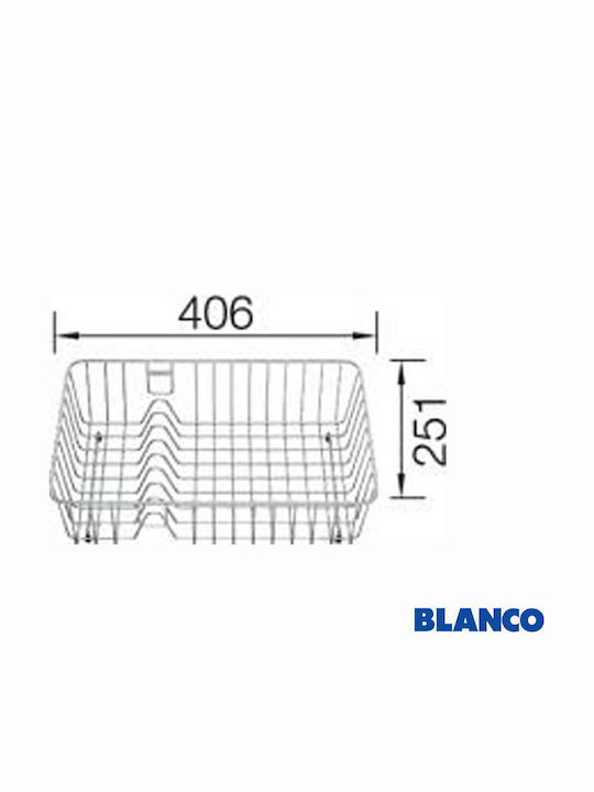 Blanco Subline Στραγγιστήρι Γούρνας Inox Ασημί 40.6x25.1cm