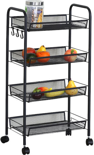 Ankor Metal Trolley 4 Tiers Black 848140 Ankor Metal Trolley 4 Tiers Black 848140