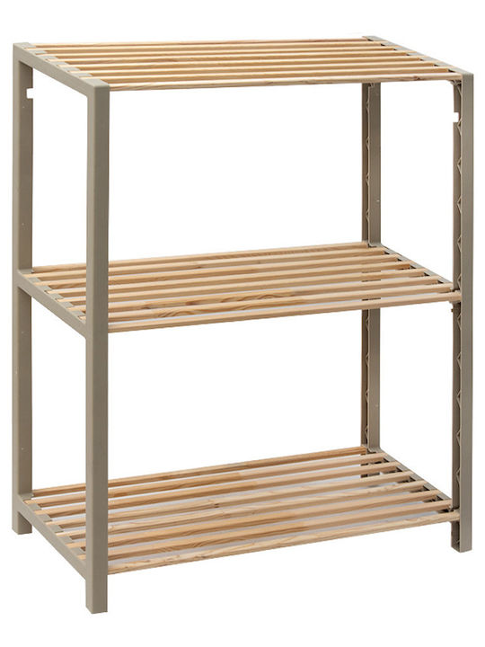 FixWood FixWood Küchenregal Hölzernes 3 Ebenen Beiges 65x29x78cm