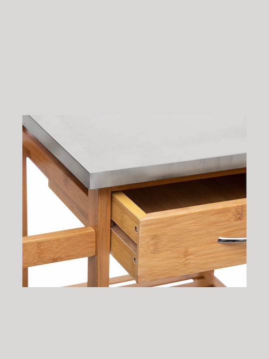 5Five Τρόλεϊ Κουζίνας Ξύλινο 8 Θέσεων Καφέ 76x37x86cm