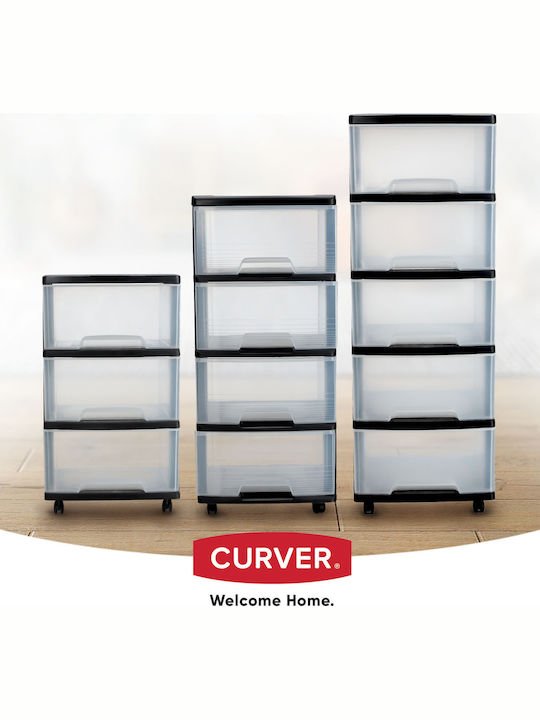 Curver Kitchen Rack Plastic 4 Tiers Black 37x39x80.5cm