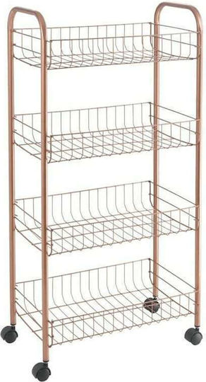 Metaltex Ascona Τρόλεϊ Μεταλλικό 4 Θέσεων Καφέ Metaltex Ascona Τρόλεϊ Μεταλλικό 4 Θέσεων Καφέ