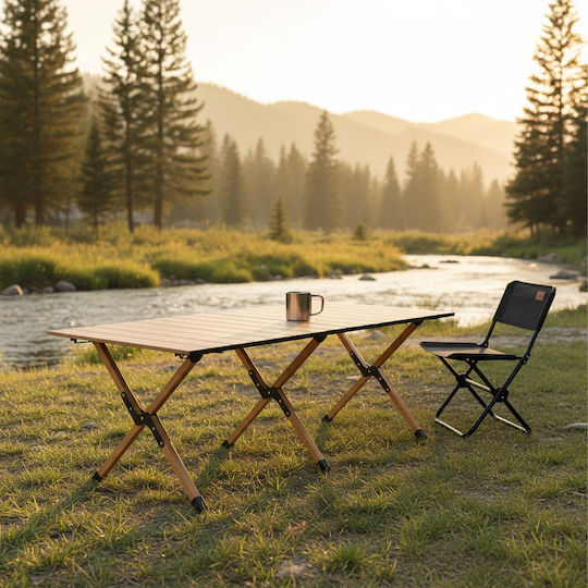 Relaxdays Masă Din Oțel Pentru Camping Pliabilă 44x120x60cm Gri