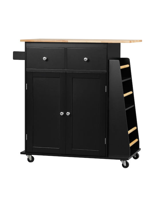 Επιδαπέδιο Ντουλάπι Μαύρο 89x45x89.5εκ.