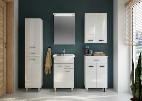 Deftrans Badezimmerschrank 50x21.5x71cm Weiß