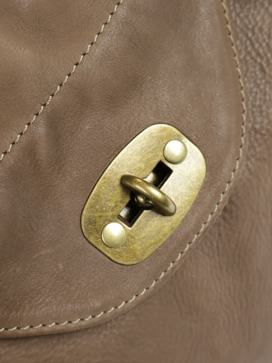 Geantă De Piele Pentru Dama Rucsac Taupe