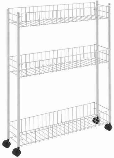 Metaltex Fino Metallic 3-Tier White Trolley Metaltex Fino Metallic 3-Tier White Trolley