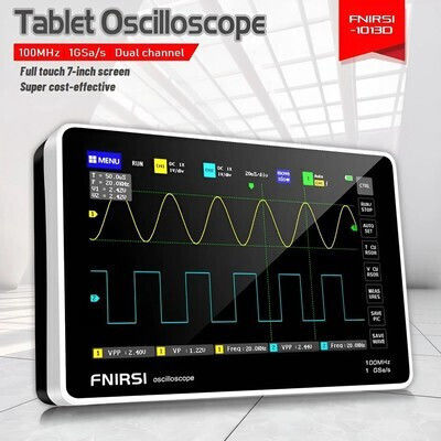 Fnirsi FNR-1013D Oscilloscope with Analog Channels and 7" Screen