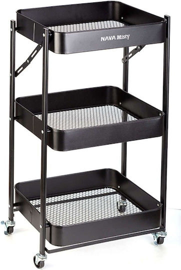 Nava Metal Food Rack 3 Tiers Black