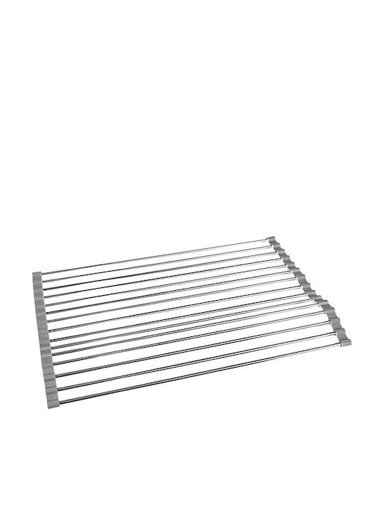 Ruhhy Metallic Grey Sink Rack 29.5x47.8cm